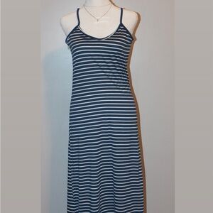 Striped blue and white dress